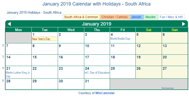 print-friendly-january-2019-south-africa-calendar-for-printing