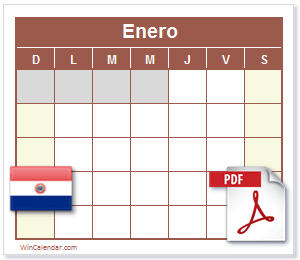Calendario PDF Paraguay