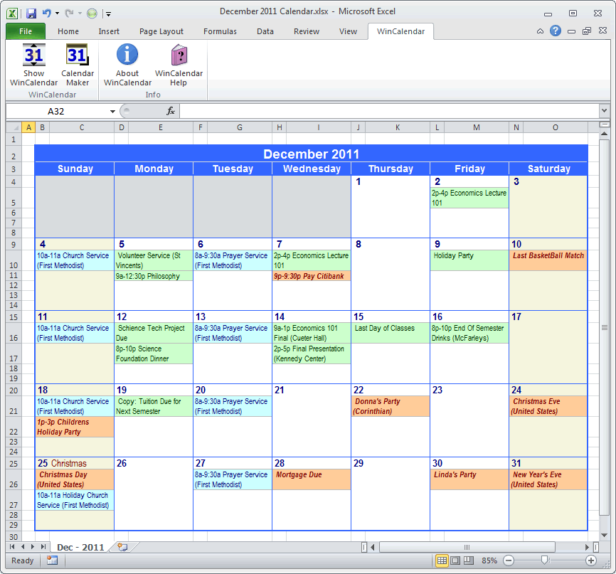 How To Create A Calendar In Excel Without Template