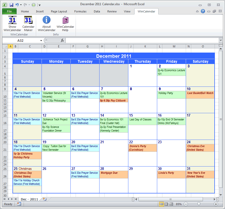 Calander Templates Microsoft Office