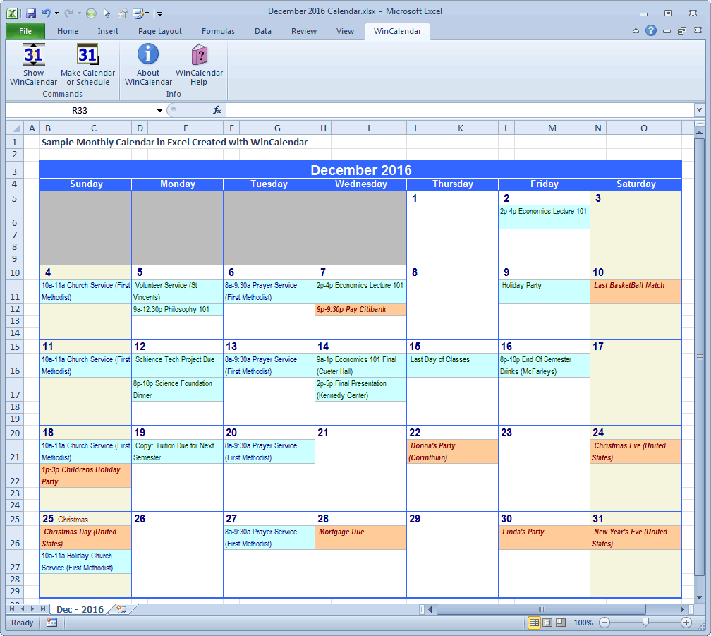 How To Create A Calendar Template In Excel