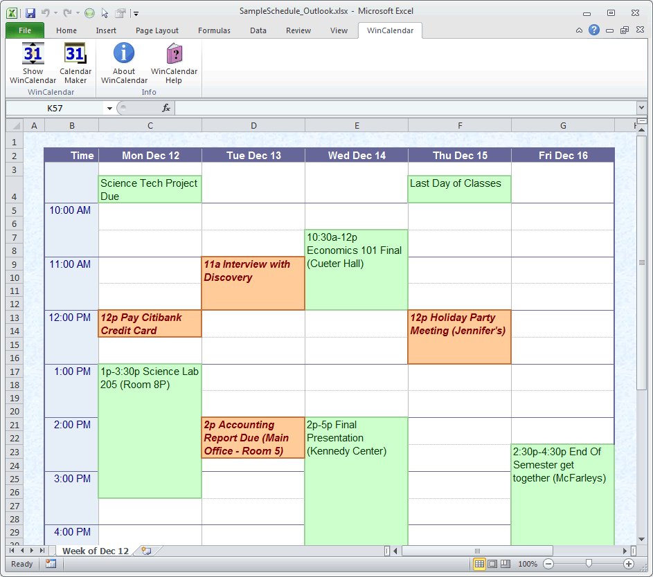class schedule creator