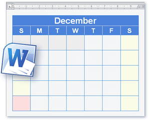 microsoft word blank calendar template 2018
