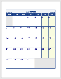 Free 2023 Word Calendar - Blank and Printable Calendar Templates