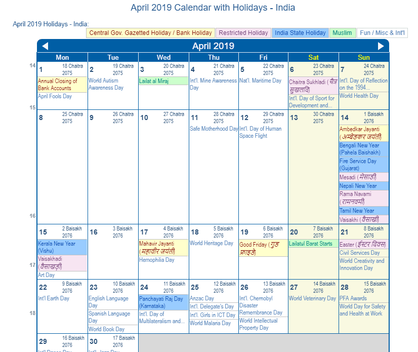 april-2019-calendar-template-with-holidays-april-april2019