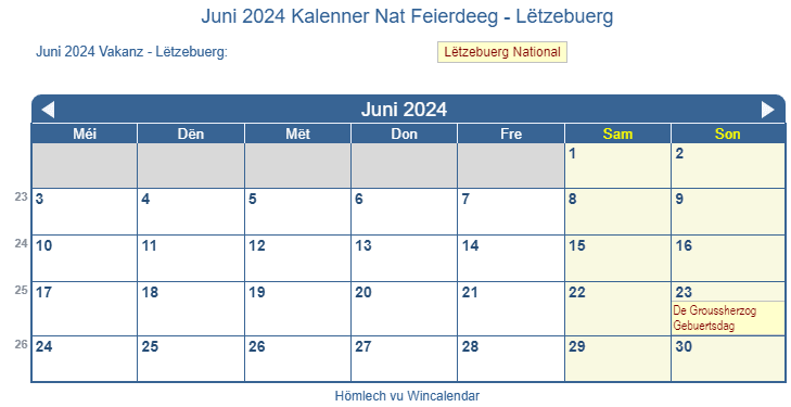 Juni 2024 Kalenner mat Nationalfeierdeeg am Bild Dateiformat