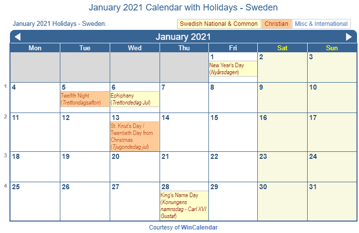 Print Friendly January 2021 Sweden Calendar For Printing Are you looking for a printable calendar? print friendly january 2021 sweden