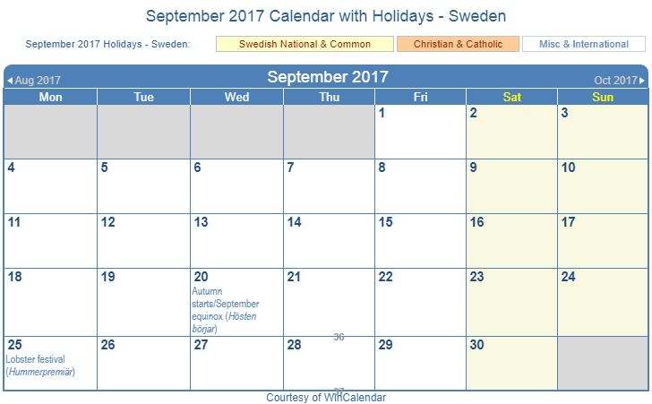 september calendar for 2017 printable