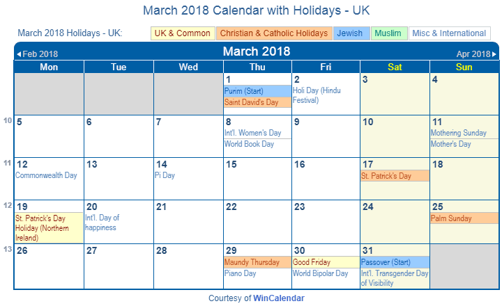 march-2018-uk-calendar-with-holidays