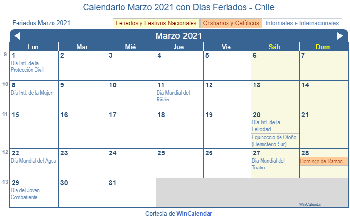 37 Calendario 2021 Chile Con Feriados Marzo Background Free Backround
