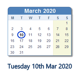 10 March 2020: History, News, Top X Posts & Day Info - AU
