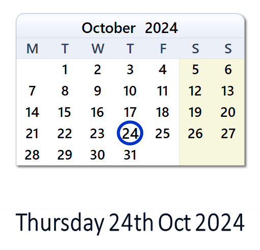 24 October 2024: History, News, Top X Posts & Day Info - UK