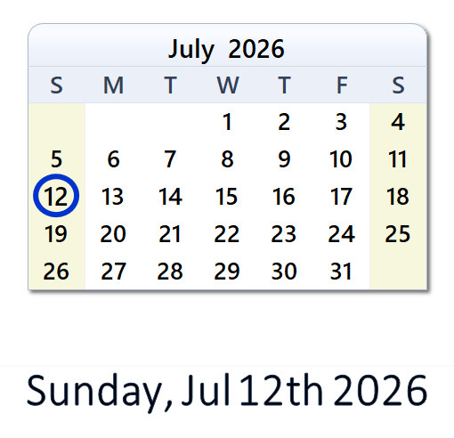 What Happened on Jul 12, 2026 in the USA? | WinCalendar