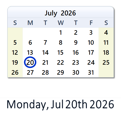 What Happened on Jul 20, 2026 in the USA? | WinCalendar
