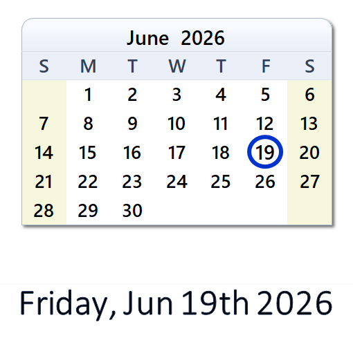What Happened on Jun 19, 2026 in the USA? | WinCalendar