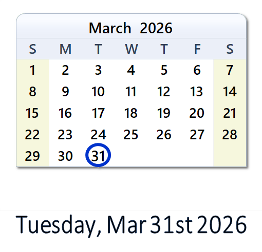 March 31, 2026: History, News, Top X Posts & Day Info