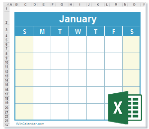 calendar excel 2015