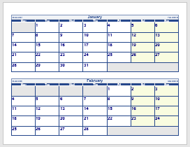 Gratis 2021 Kalender MS Word