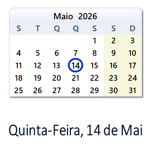 Que Aconteceu em 14 de Mai de 2026 em Portugal? | WinCalendar