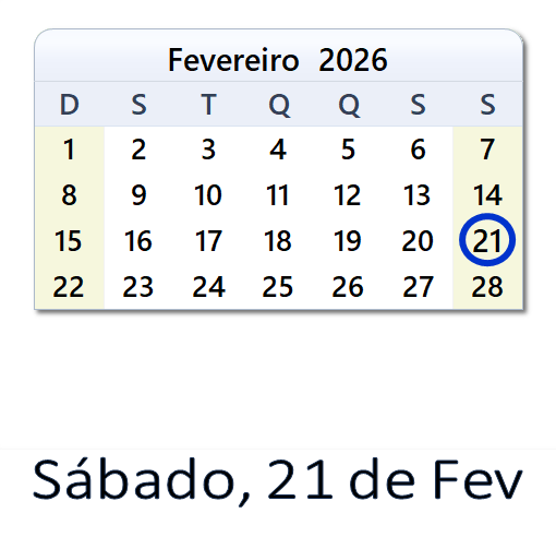 21 de Fevereiro, 2026 Calendário com notícias e tweets do dia - BRA