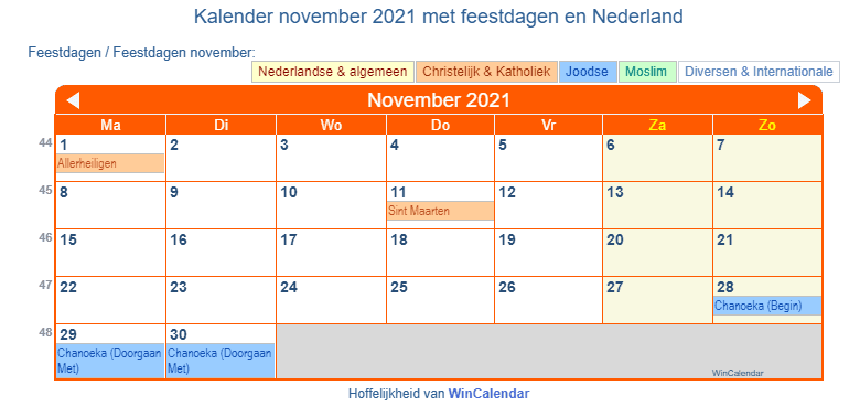 2021 11 kalender bulan